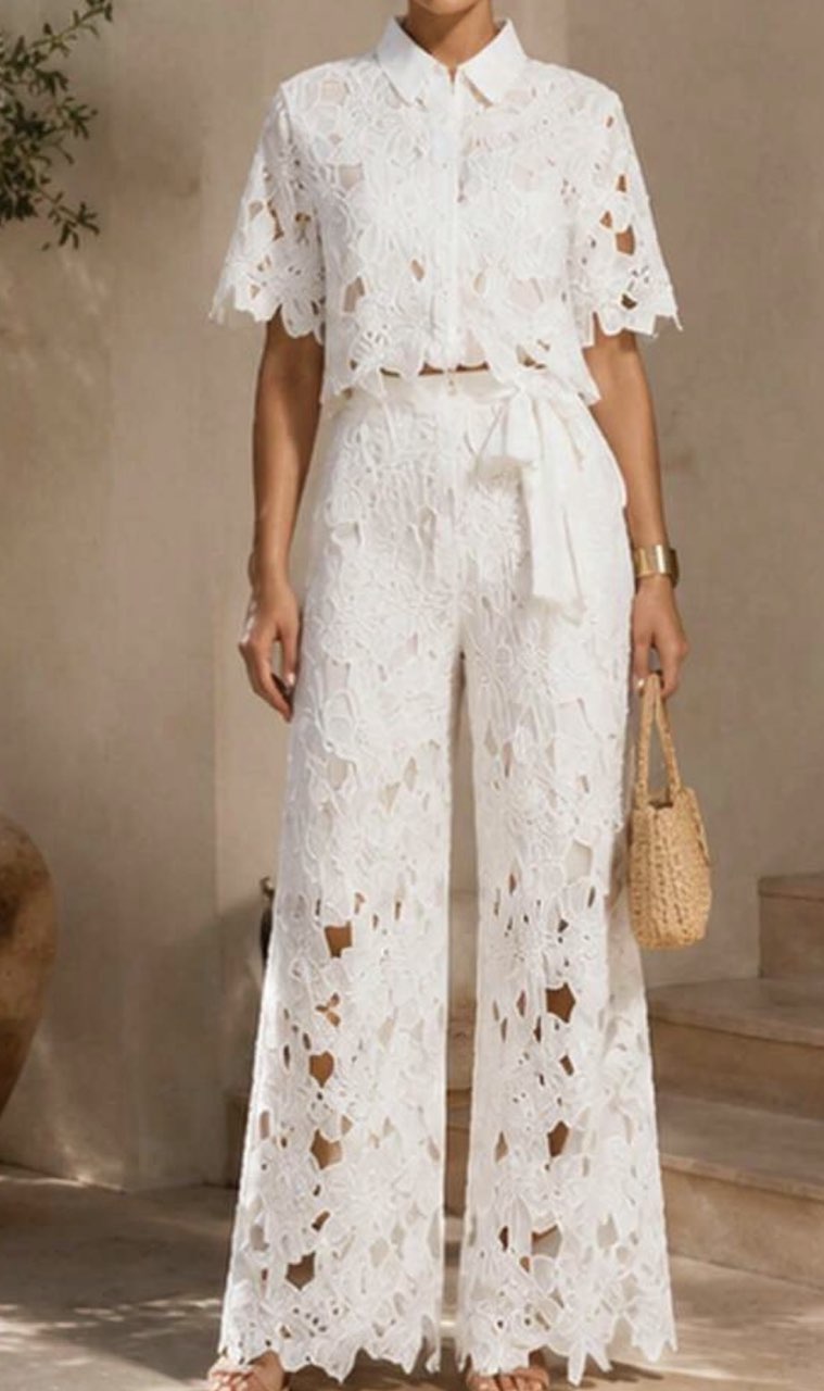 White matching set