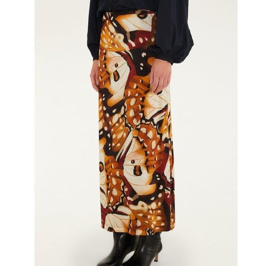 Farm Rio Butterfly Print Maxi Skirt