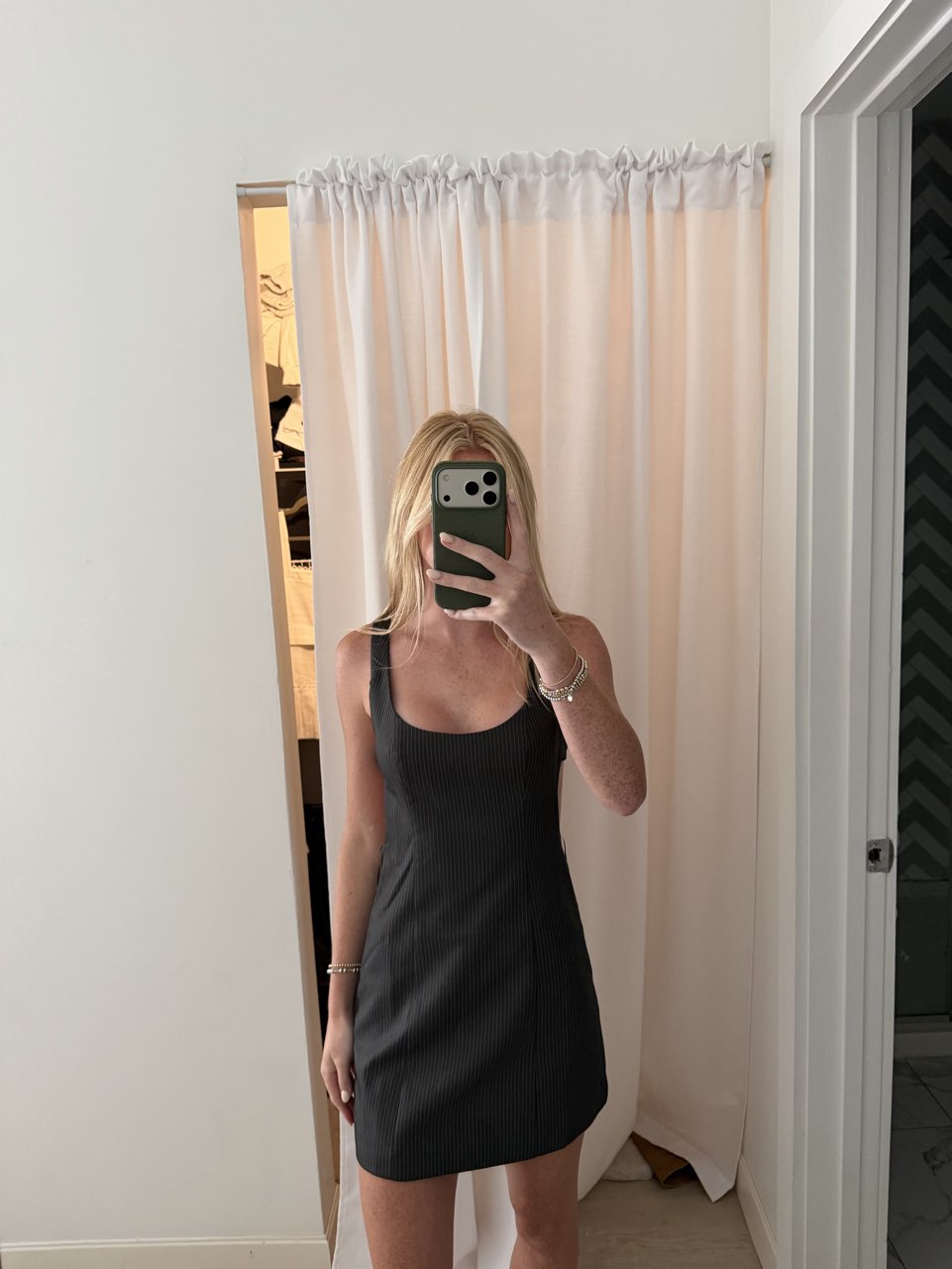 Black Ribbed Cut-Out Mini Dress