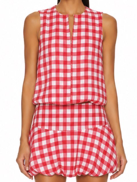 presley bubble set gingham red