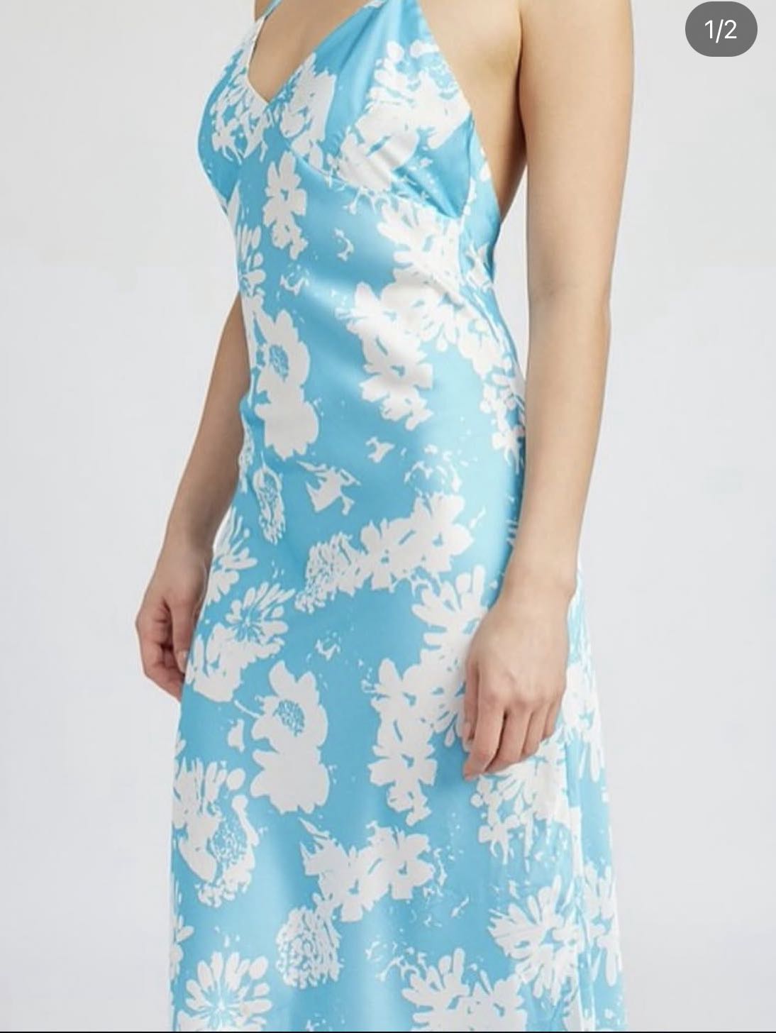 Silk floral maxi dress