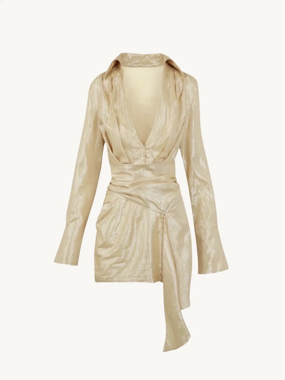 Gold Long Sleeve Dress