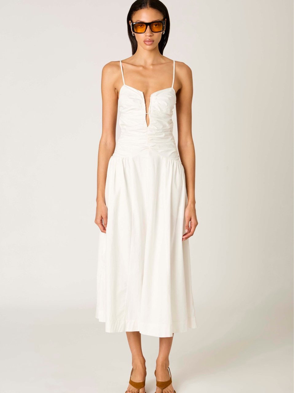 White maxi dress