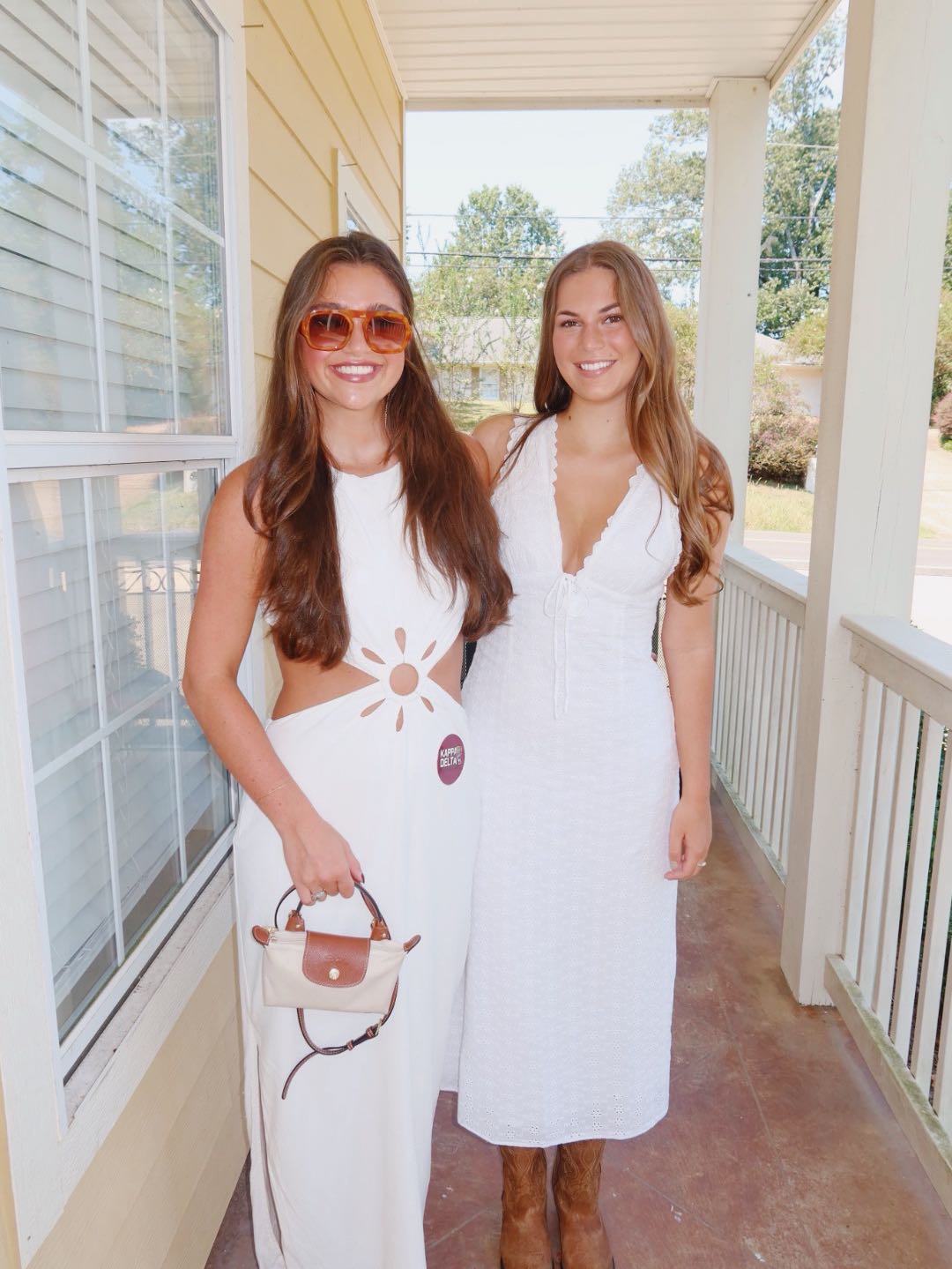 White cutout dress