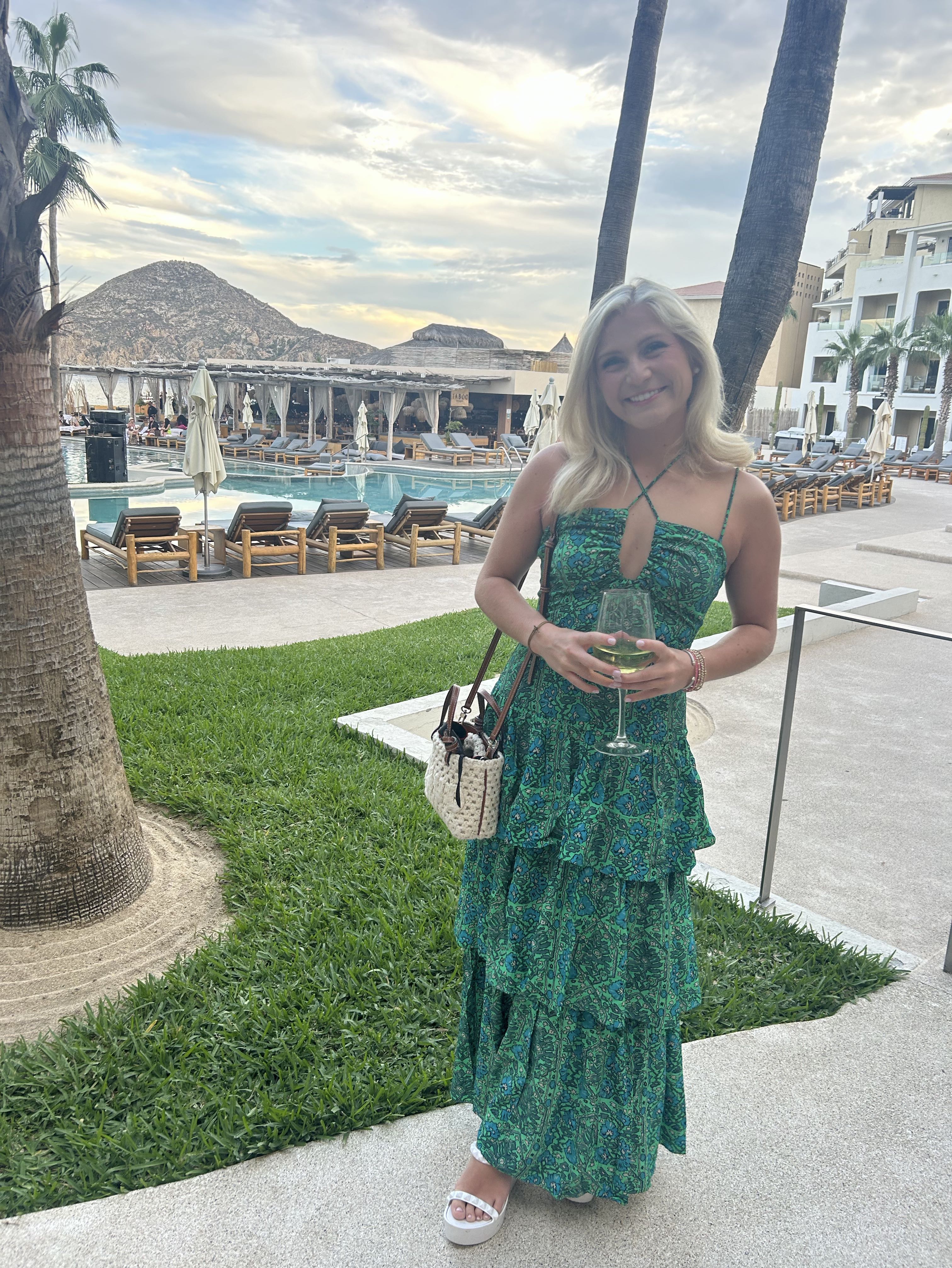 Rhode teal floral dress