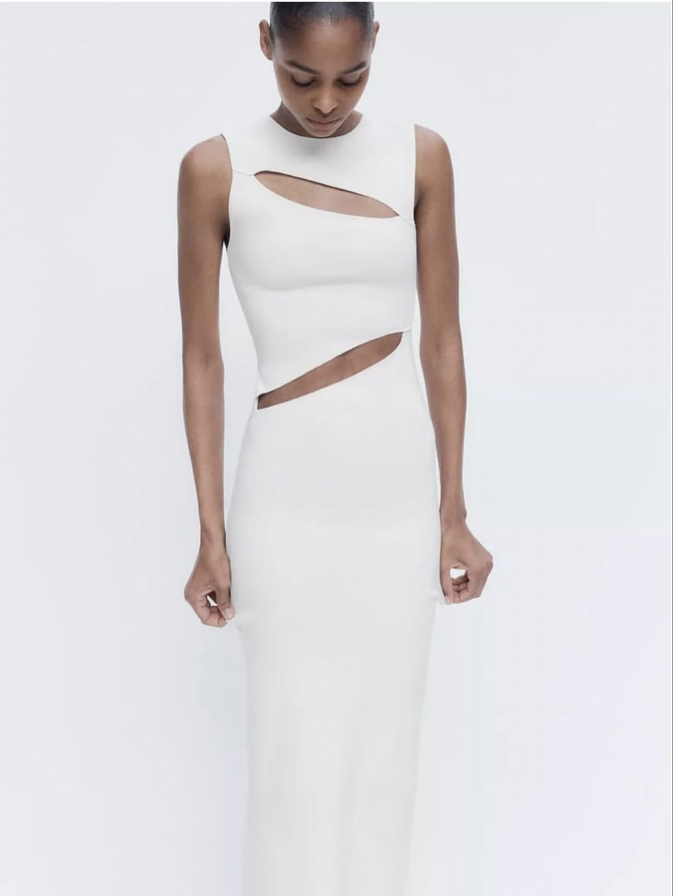 White Cutout Maxi Dress