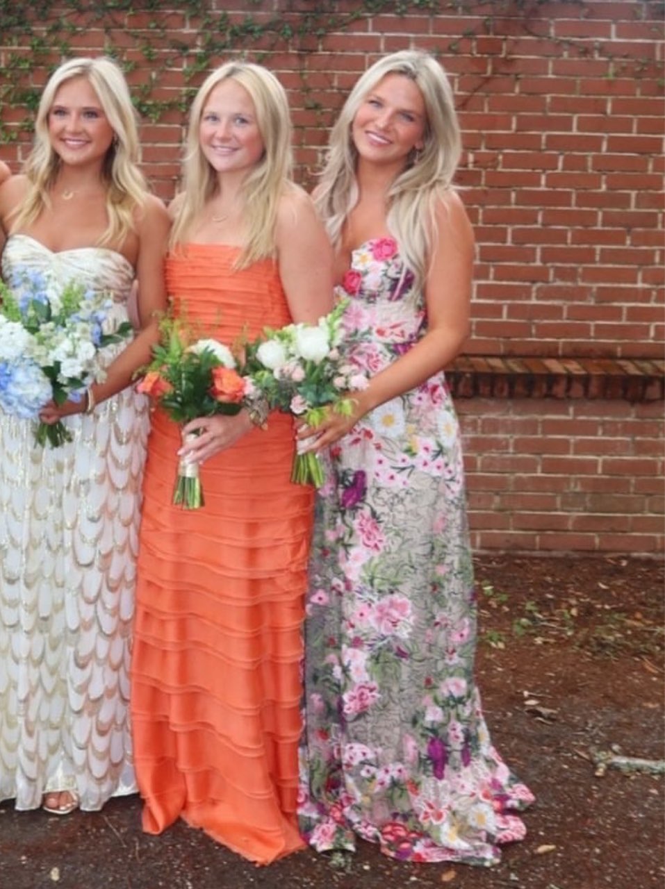 ELLIATT Floral Strapless Maxi Dress