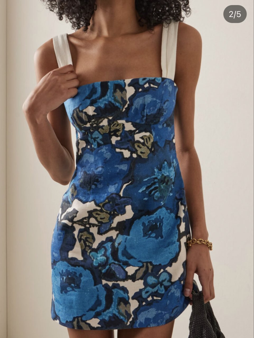 Dolce & Gabbana Blue Floral Mini Dress