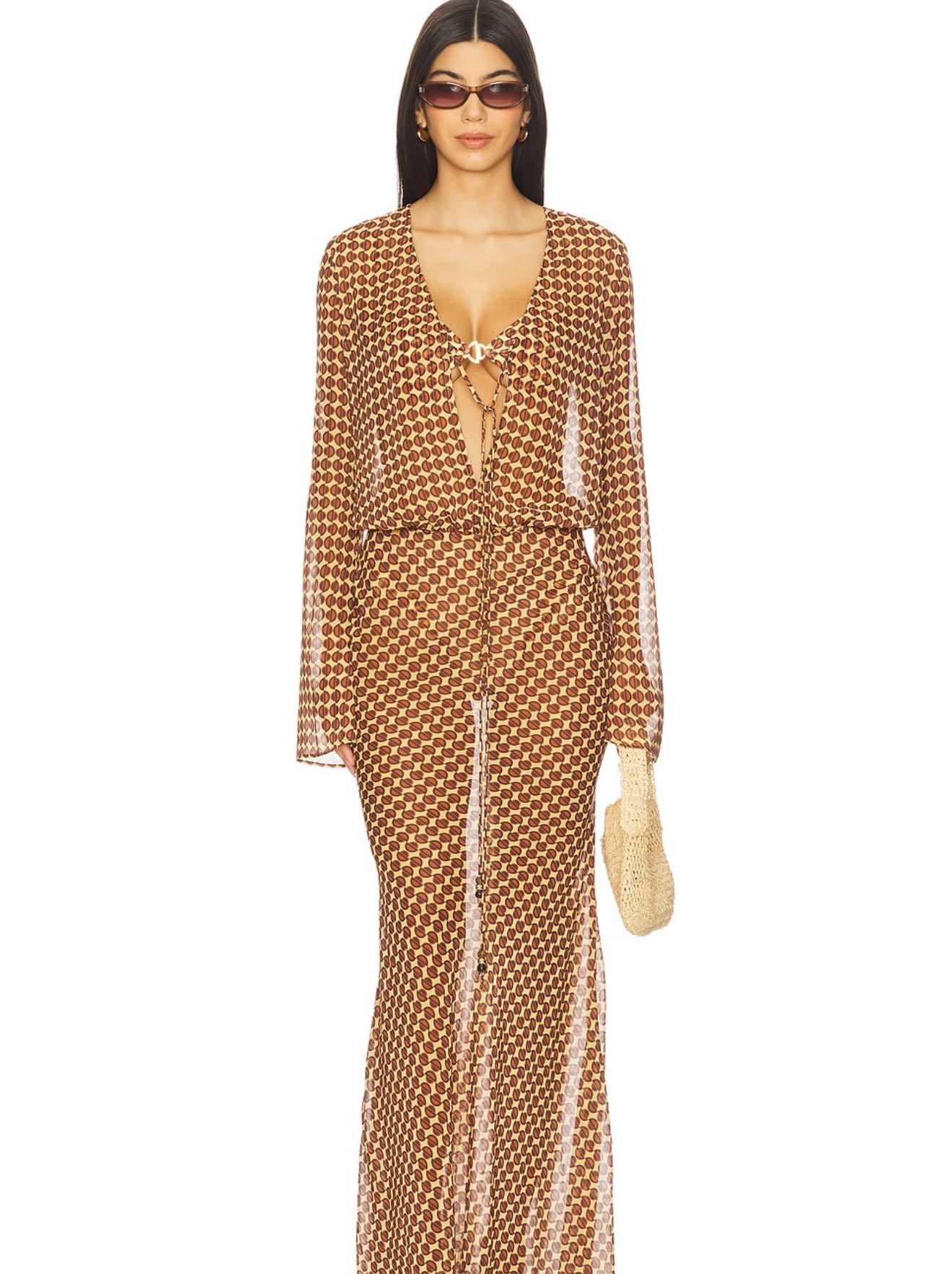 Print Sheer Dress
