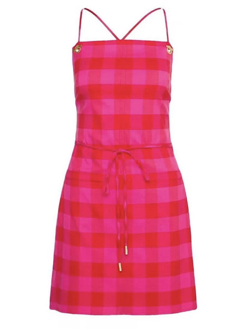 Pink Gingham Mini Dress
