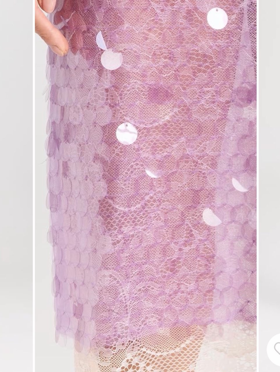 Lavender Sequin Midi Skirt
