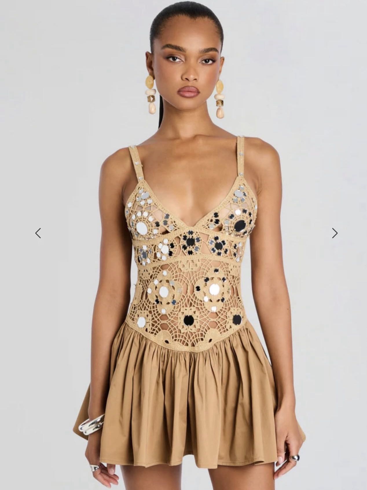 Retrofrete sequence dress