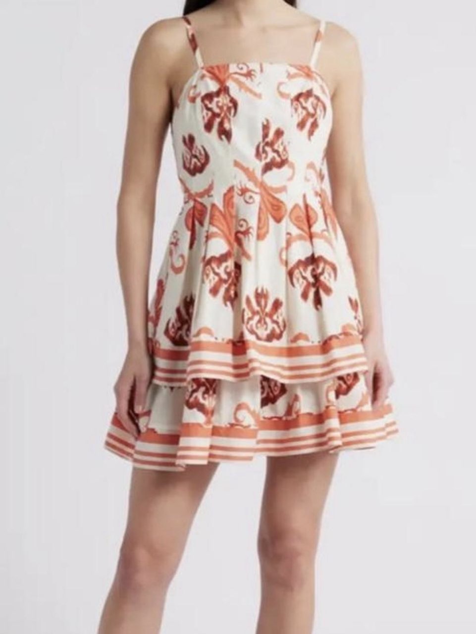 Orange mini dress
