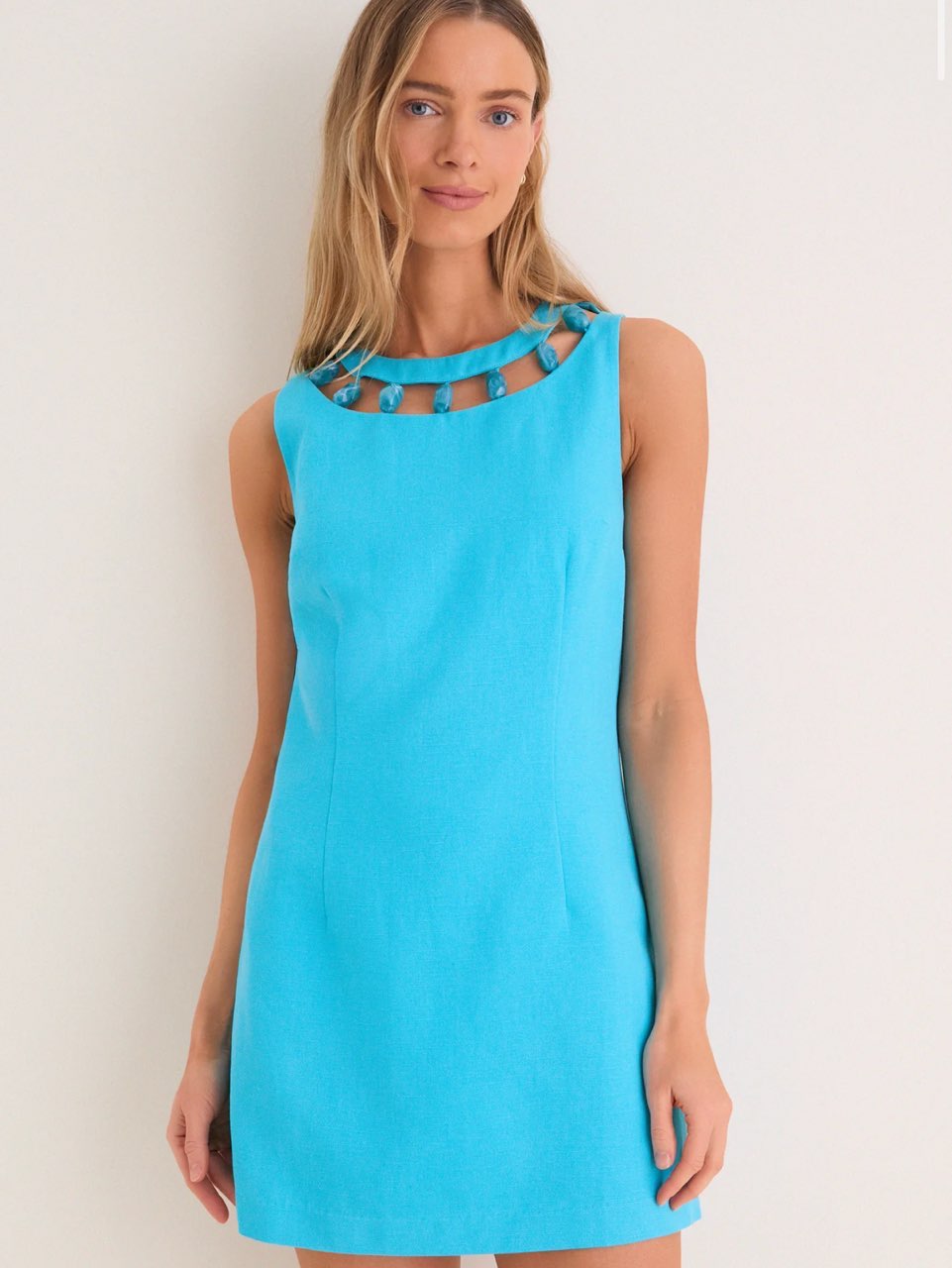 Tuckernuck Hyancith House Dottie blue mini dress