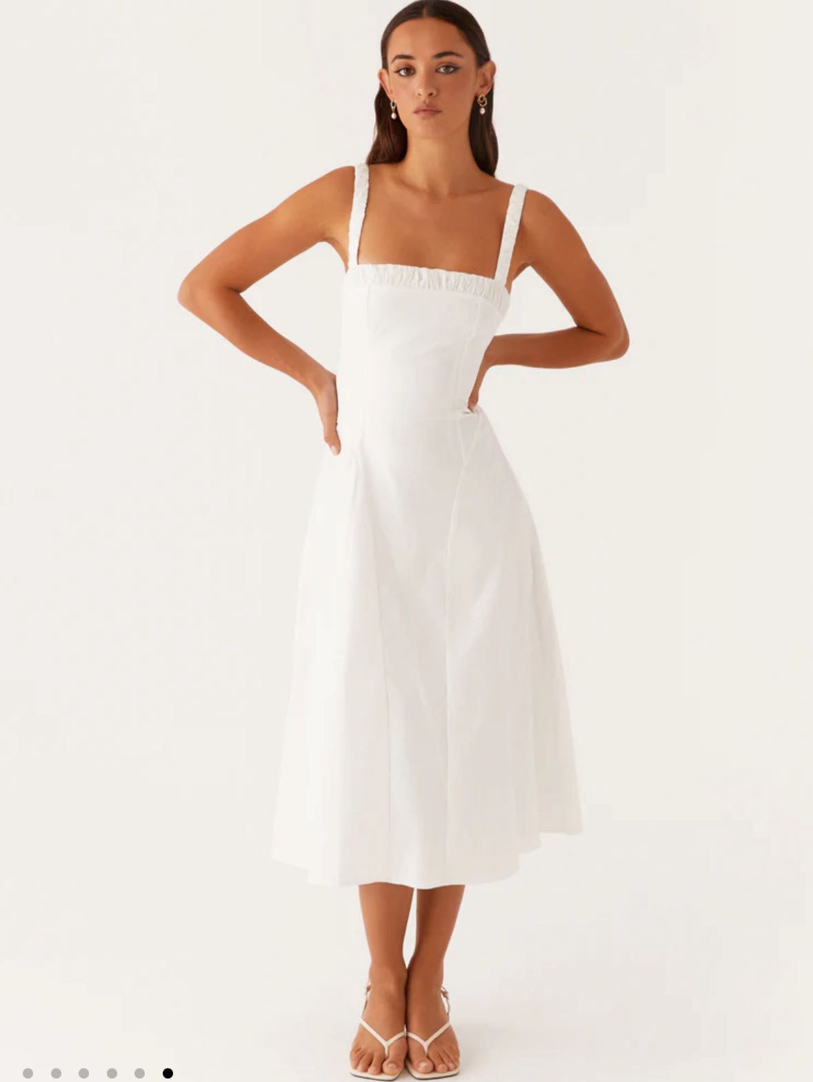 white linen dress