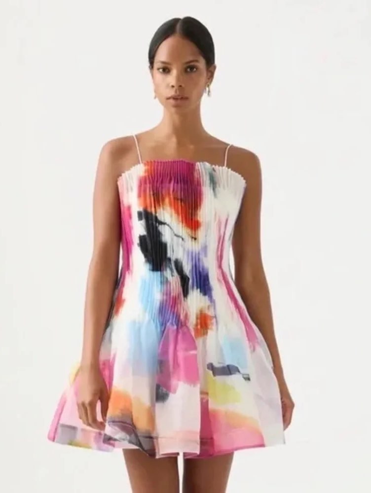 AJE watercolor dress