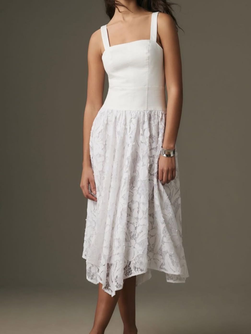 Anthro white dress