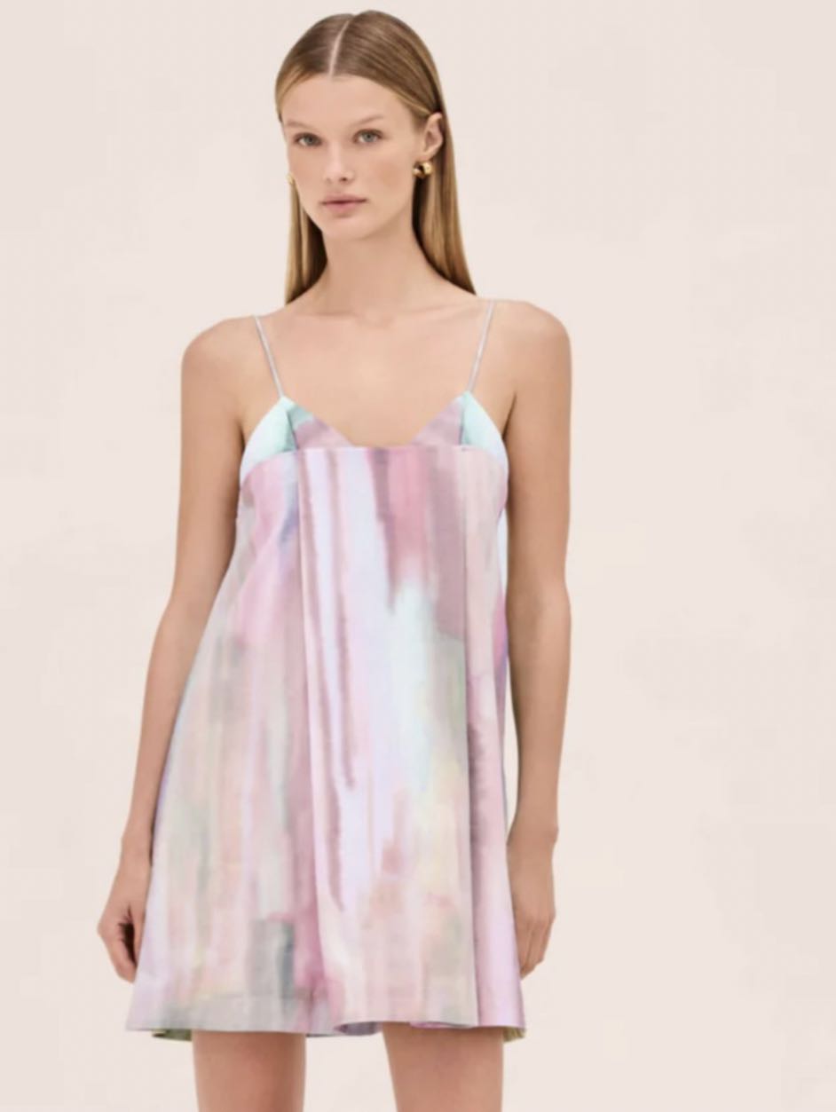 Pastel Tie-Dye Slip Dress