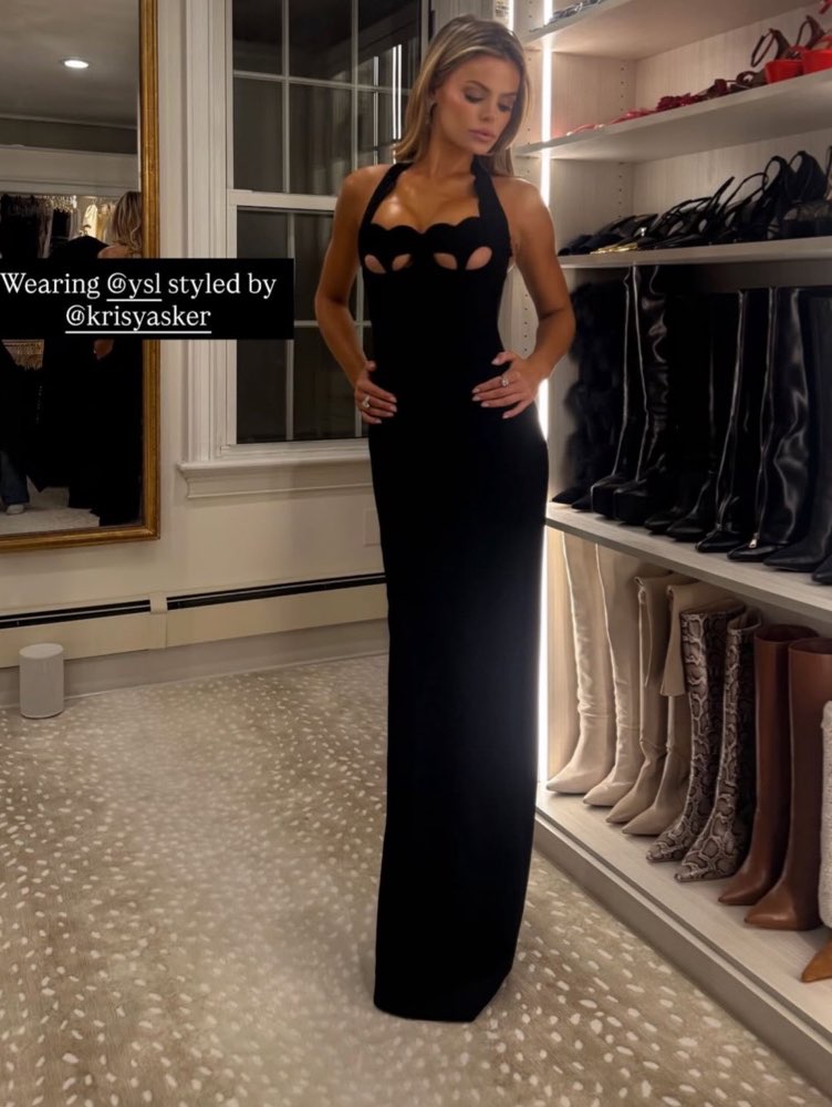 Black Scalloped Halter Cutout Maxi Dress