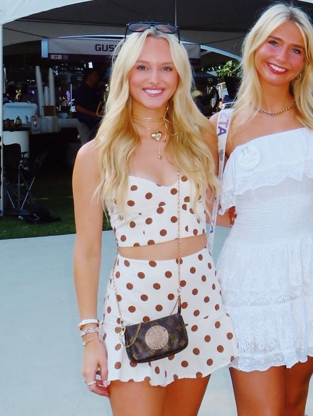 Brown polka dot set