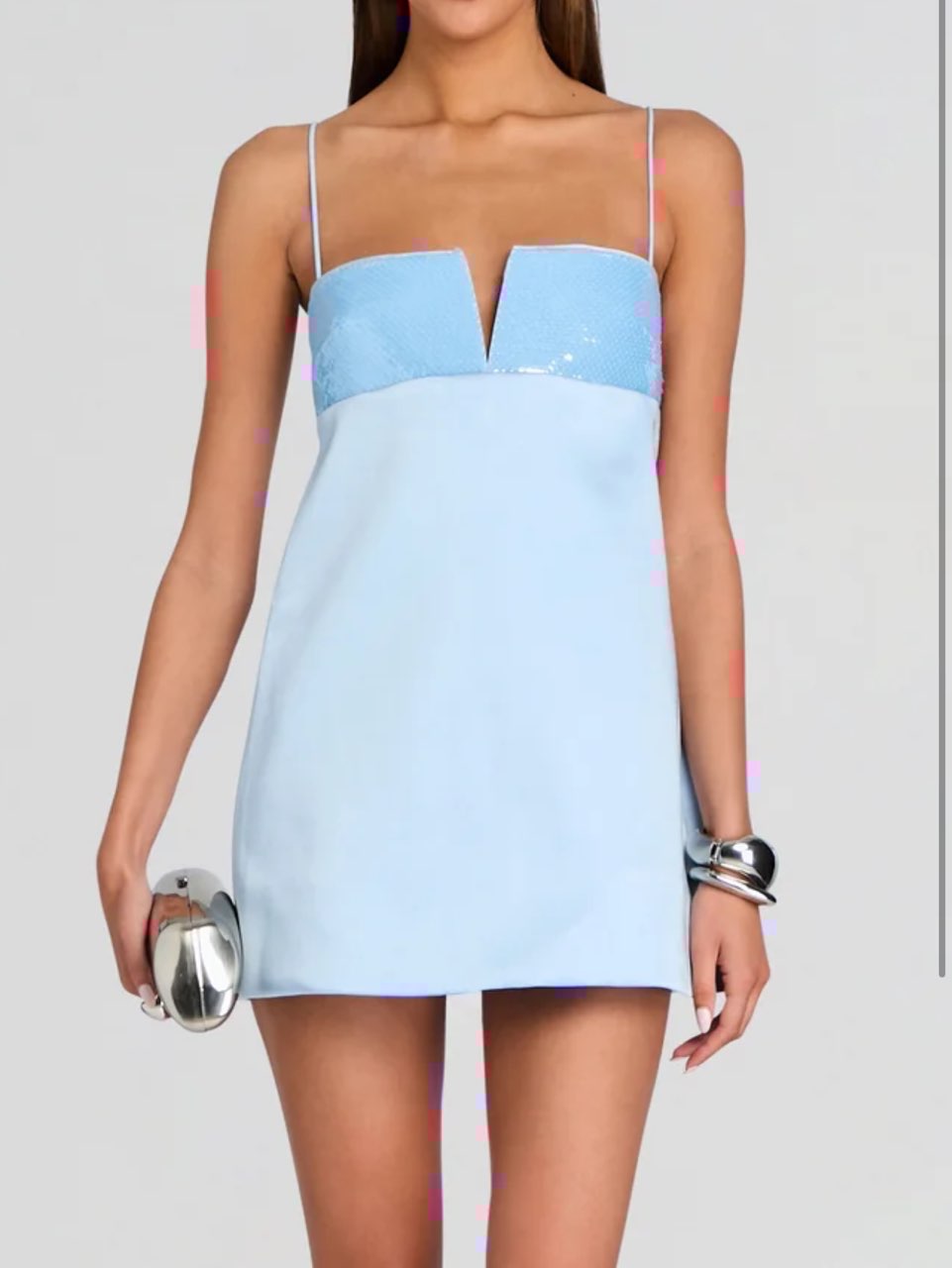 blue sparkle top mini dress