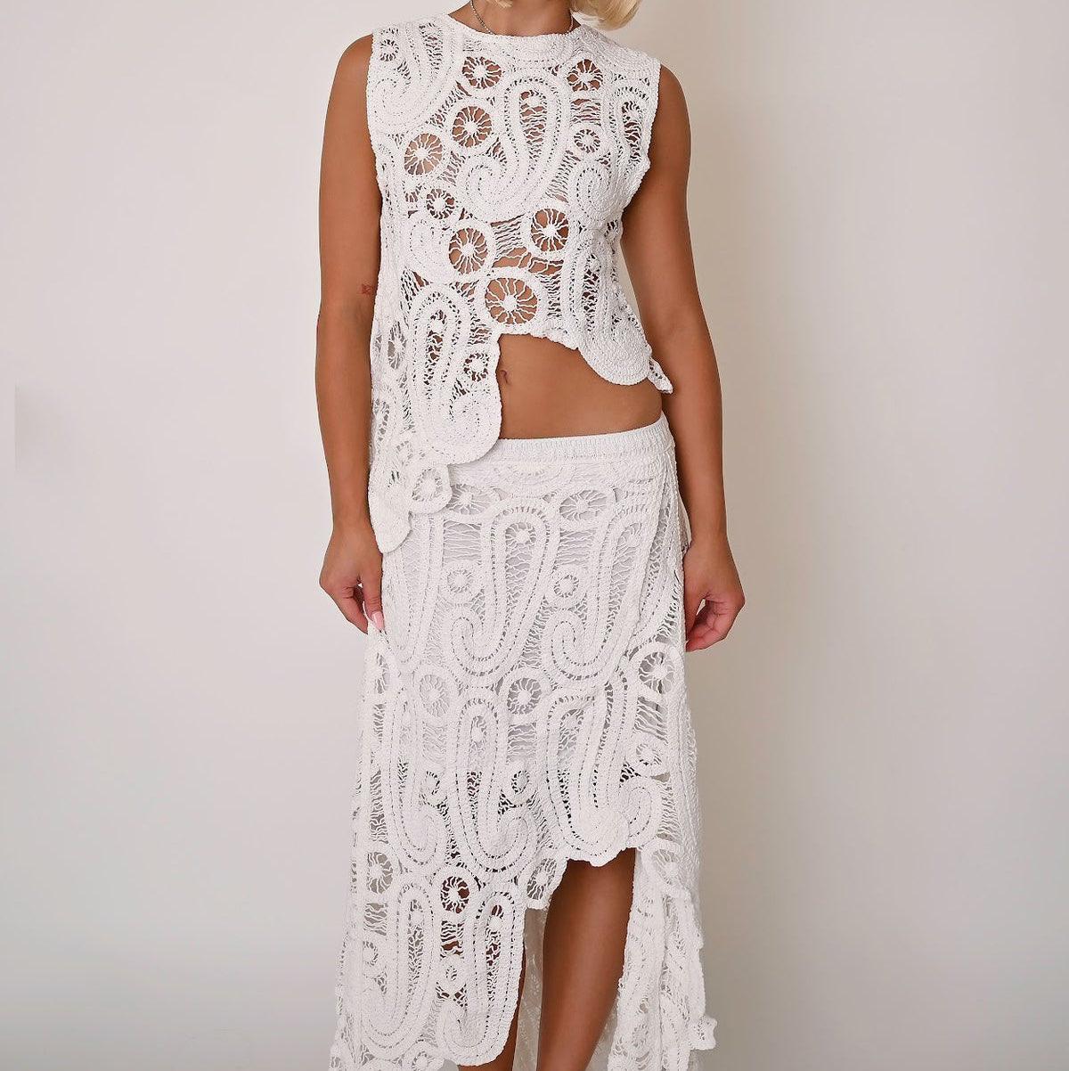 White Asymetrical Set