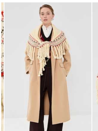 Fair Isle Knit Fringe Poncho