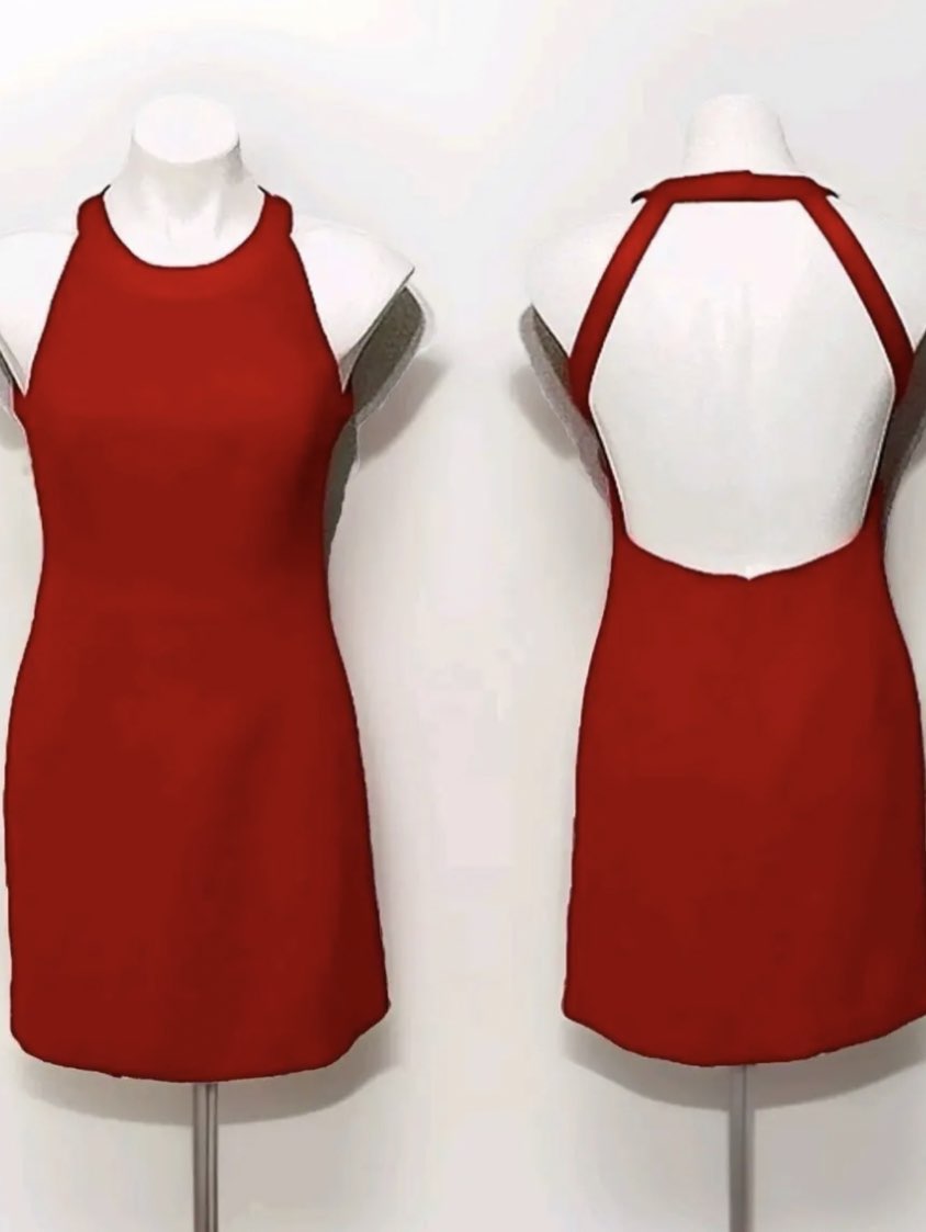 Red Halter Mini Dress