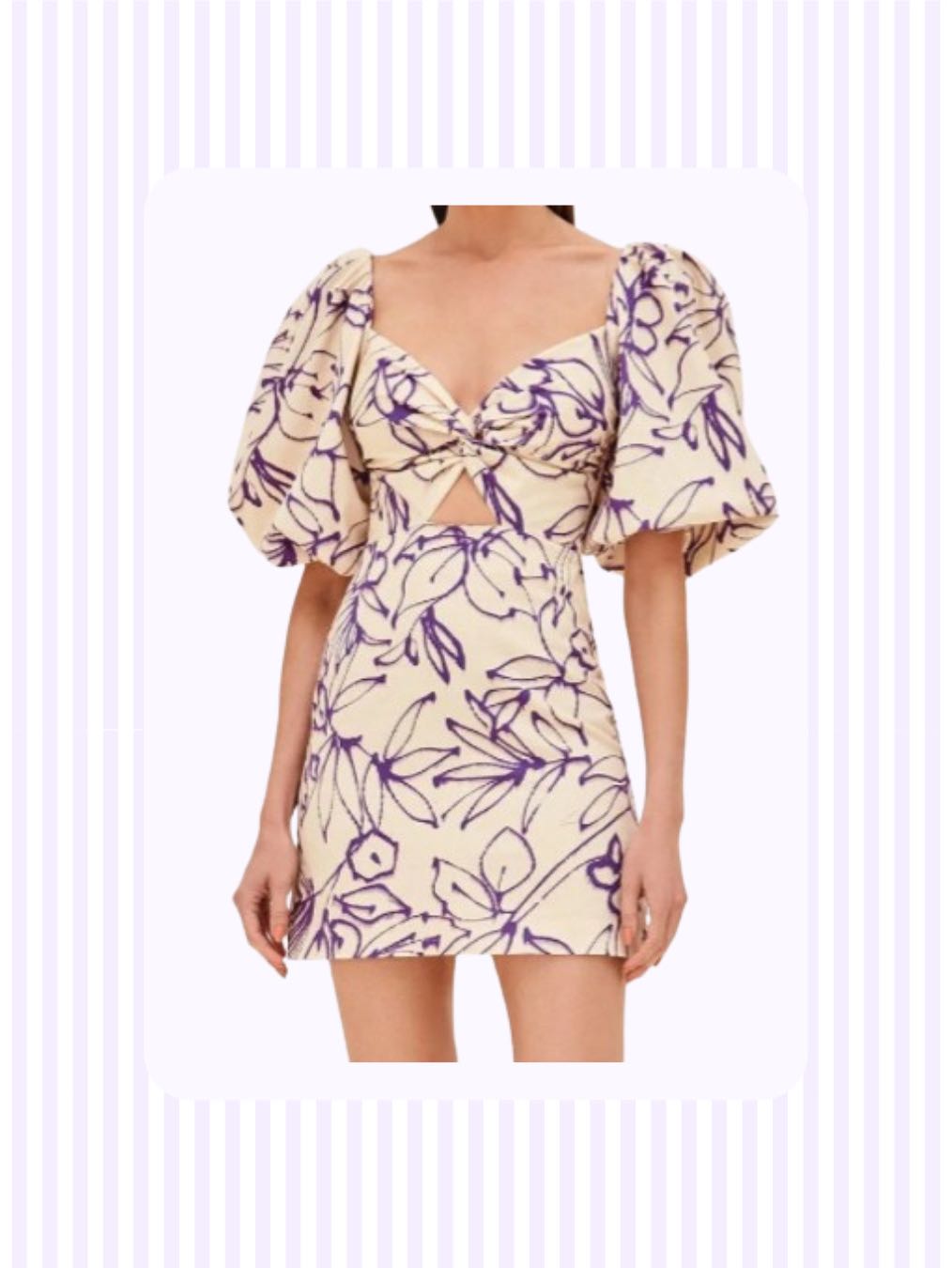 Floral Puff Sleeve Mini Dress