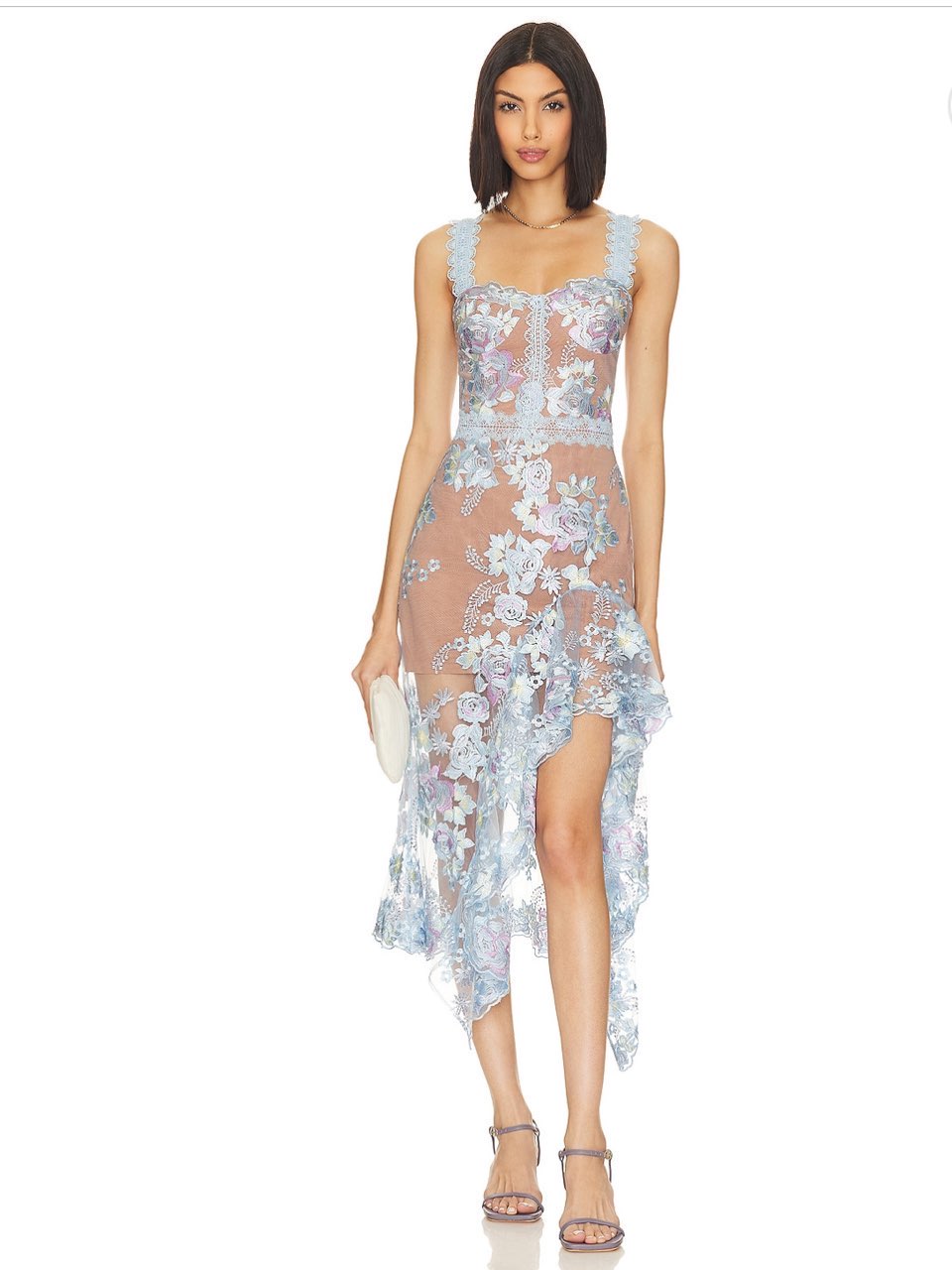 Bronx and Banco Powder Blue Midi Dress