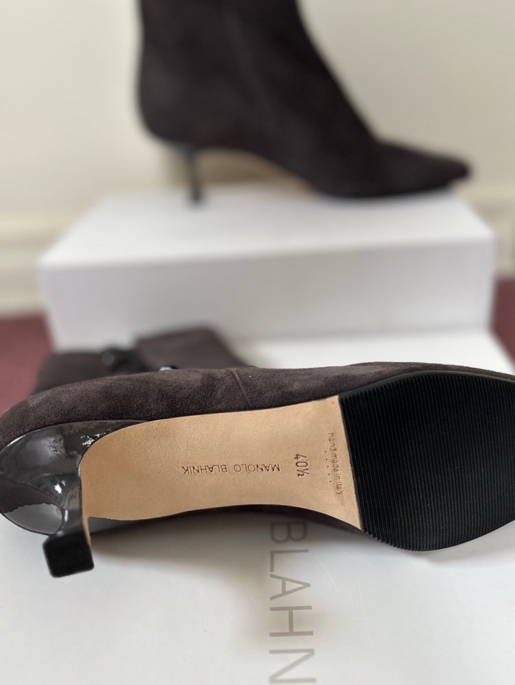 Dark Brown Suede Ankle Boots