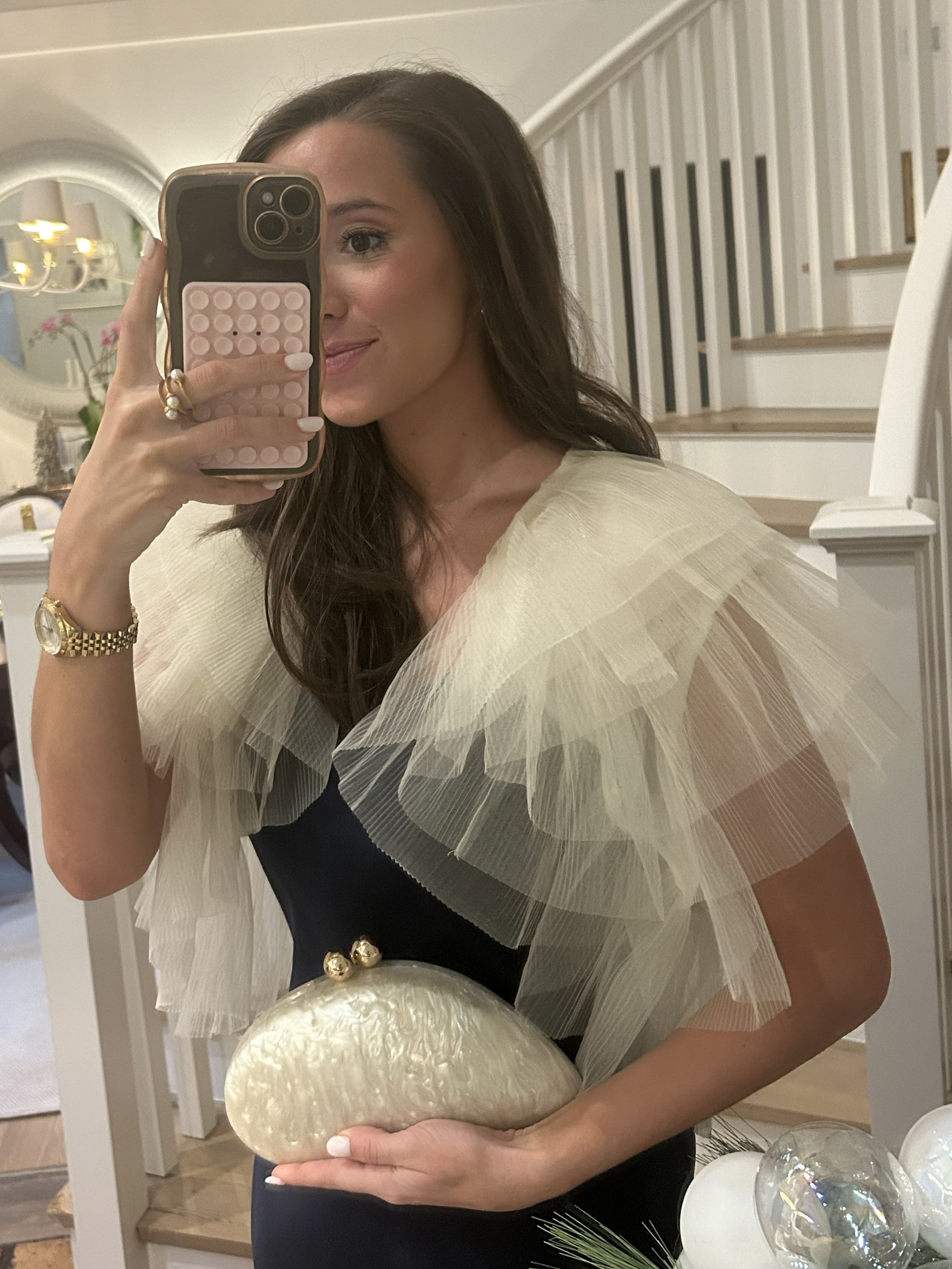 ANTHROPOLOGIE RUFFLE CAPELET