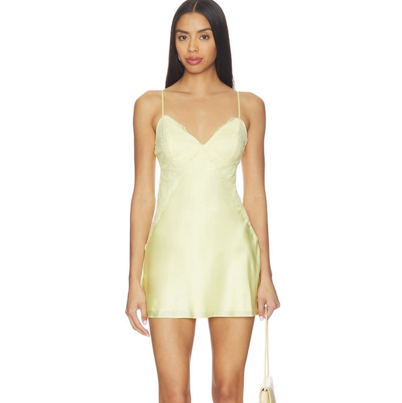 Yellow Lace Mini Dress