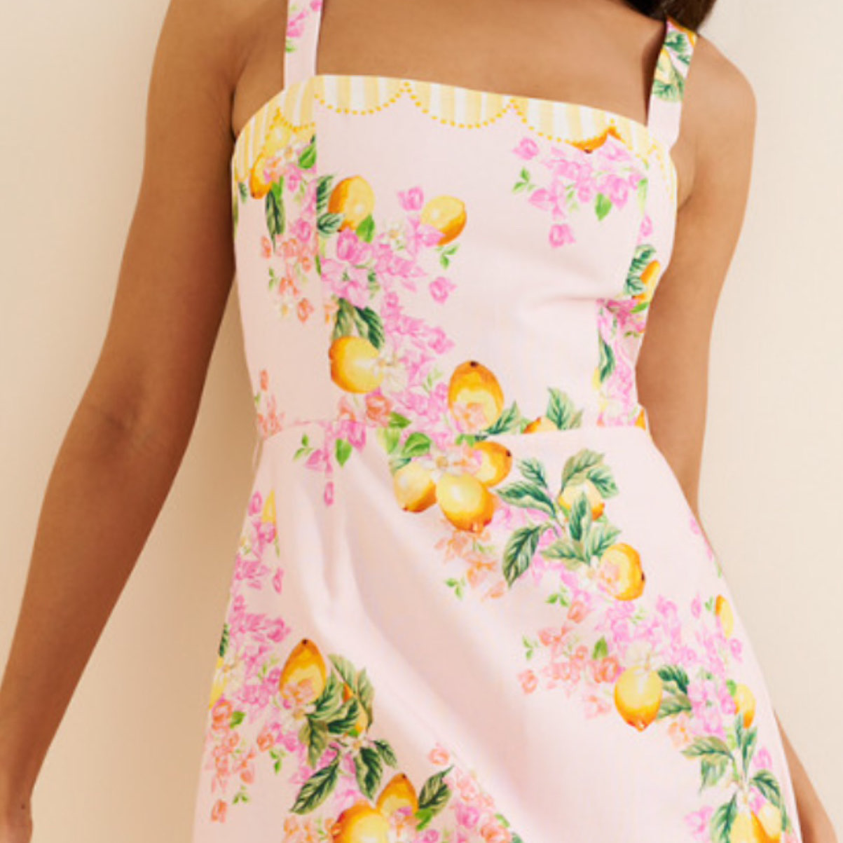 Amanda uprichard Judie Romper in Limoncello print