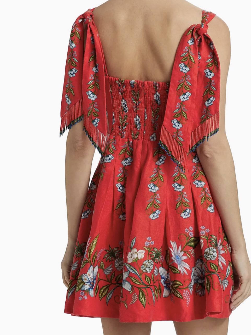 Floral Red Mini Dress