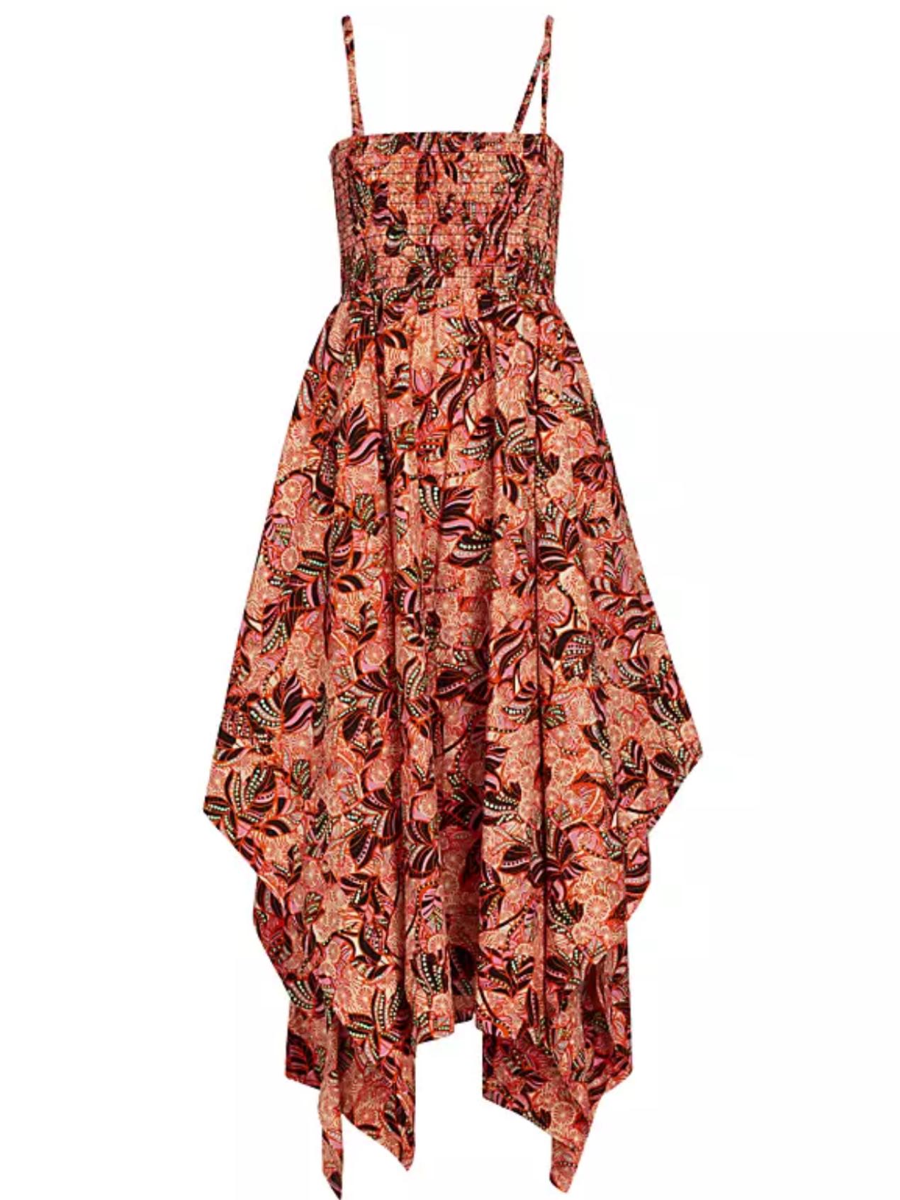 Asymmetrical midi dress