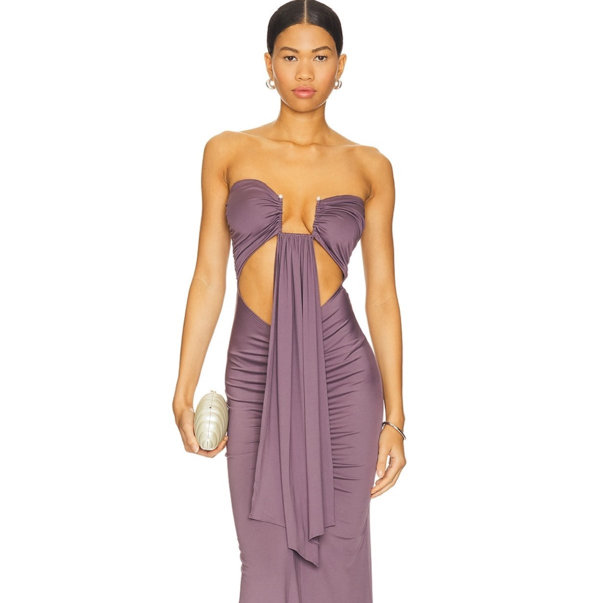 Superdown Strapless Cutout Maxi Dress