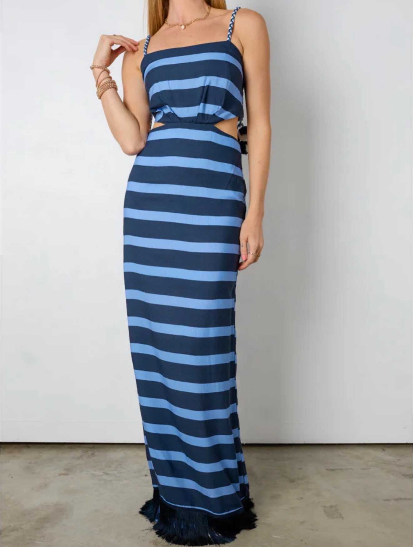 These Three Striped Cut-Out Maxi