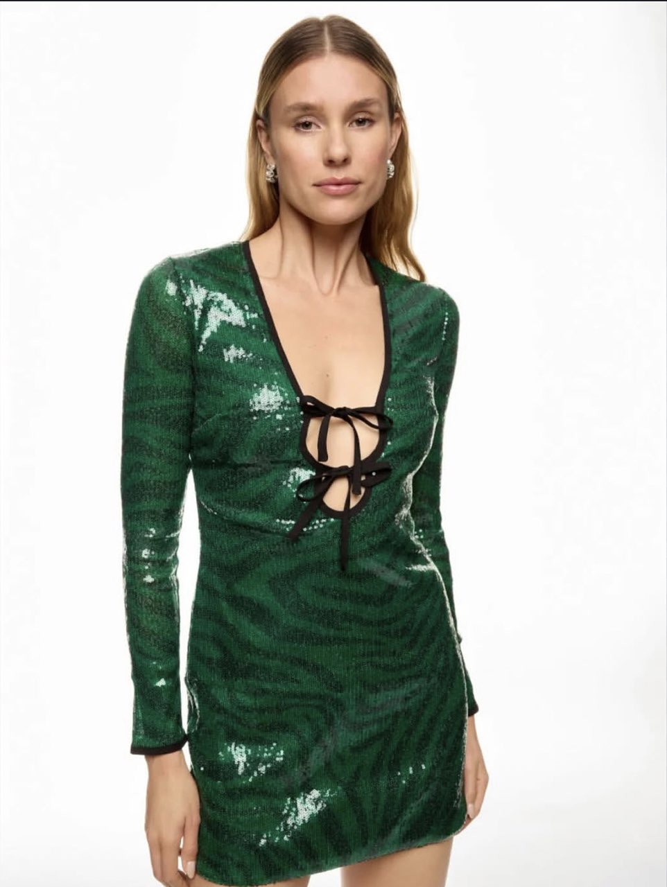 Green Sequin Mini Dress