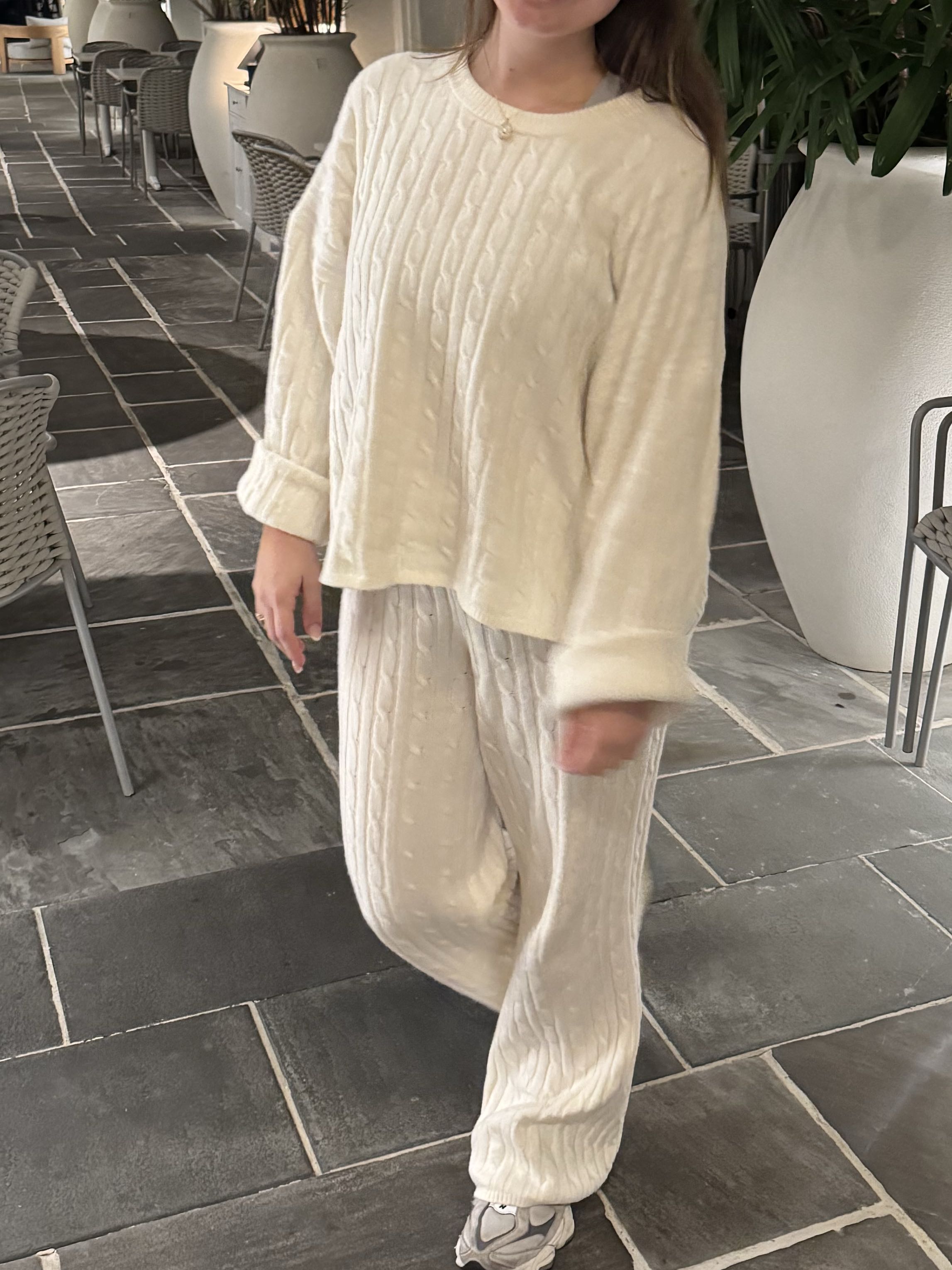 White Gap Knit Set