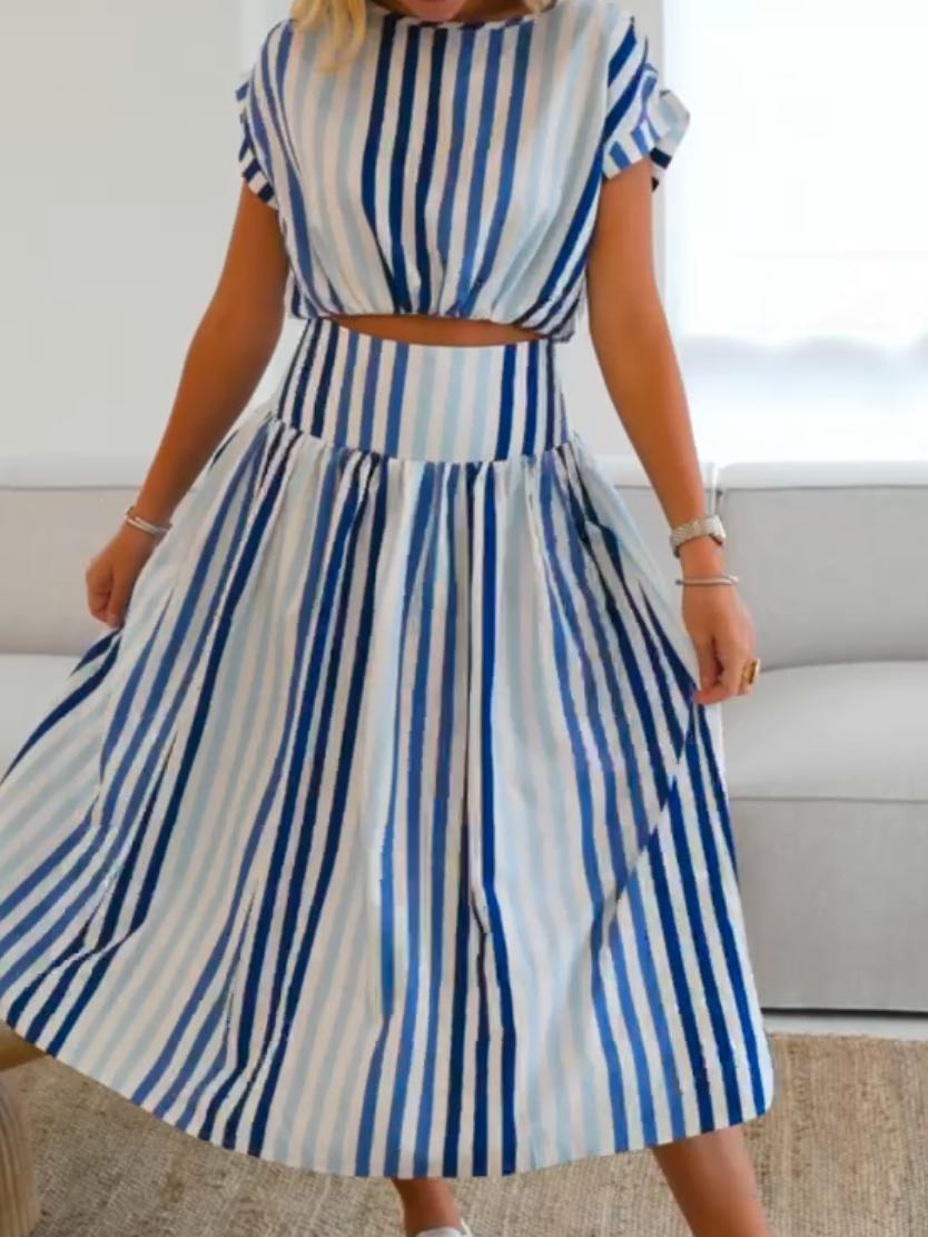 Striped blue set