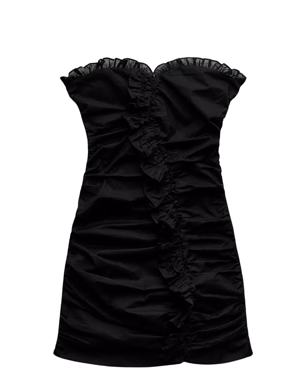 Zara Black Ruffle Mini Dress