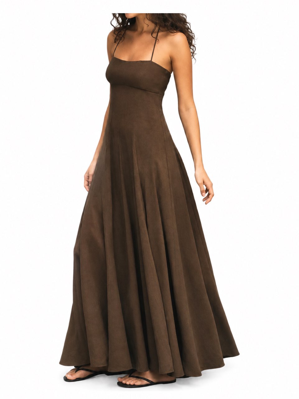 Volume halter midi dress