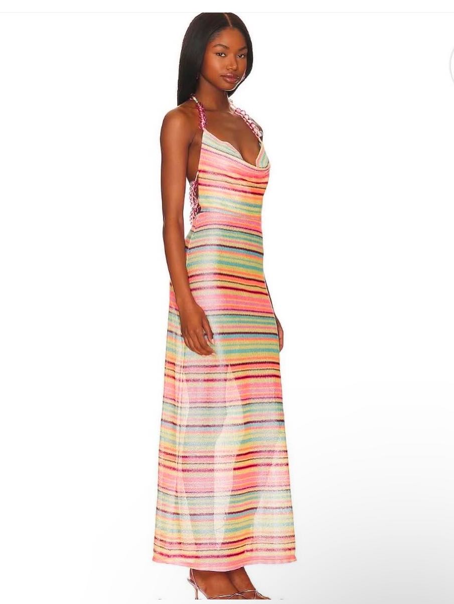 striped beach dress