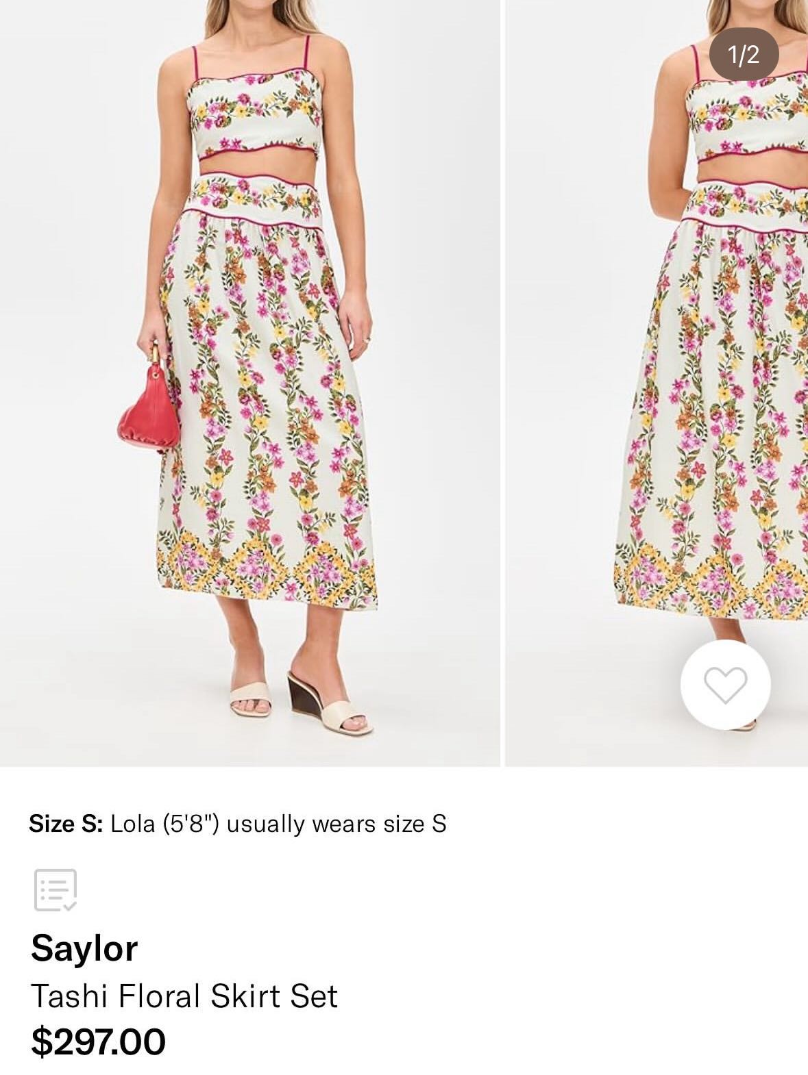 Midi set and crop top