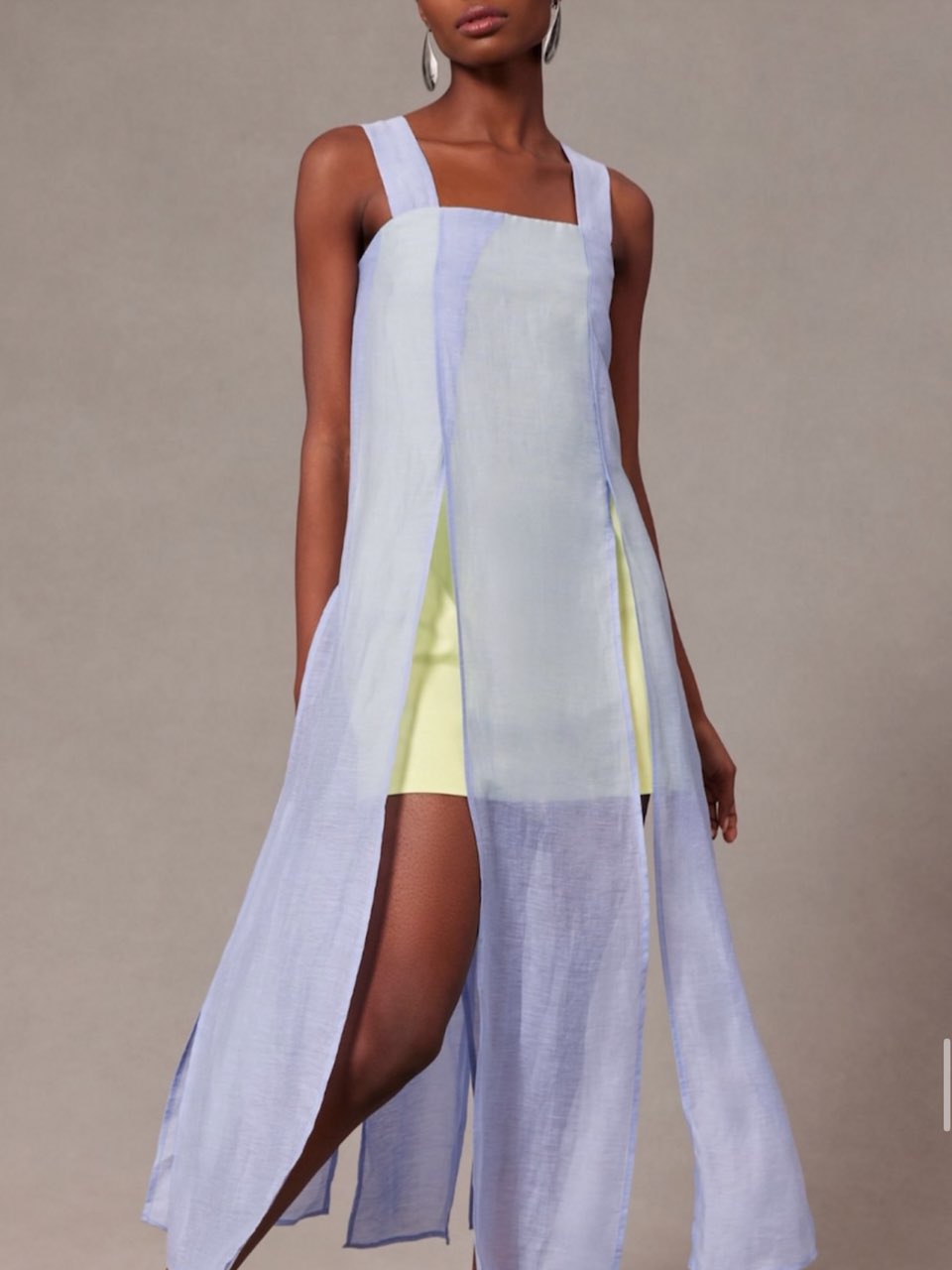 Anthropologie Sheer Overlay Maxi Dress