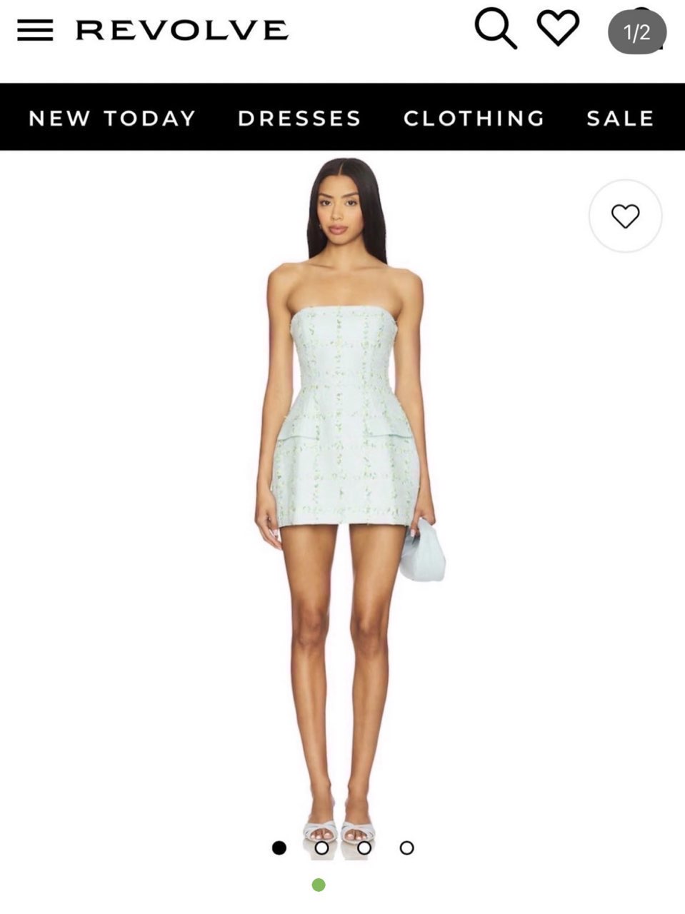 Amanda uprichard Light Blue F Strapless Mini Dress