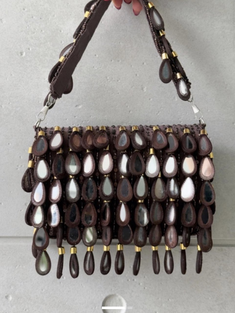 Embellished Beaded Shoulder Bag