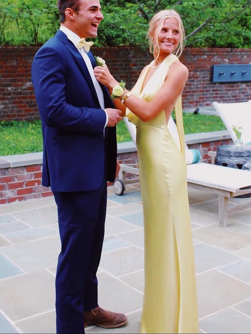yellow gown