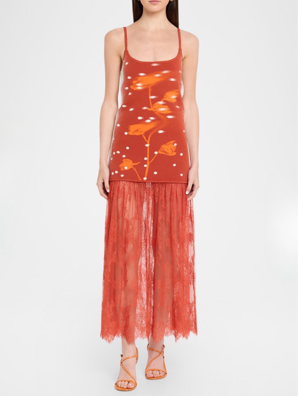 Ginger Mixed-Media Dress